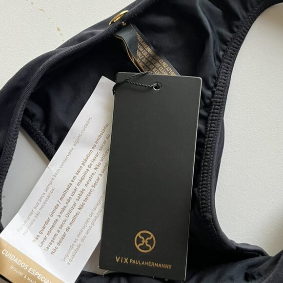 NWT ViX Paula Hermanny Firenze Giulia Bottom Brazilian Cut in Black Size Small - Picture 7 of 9